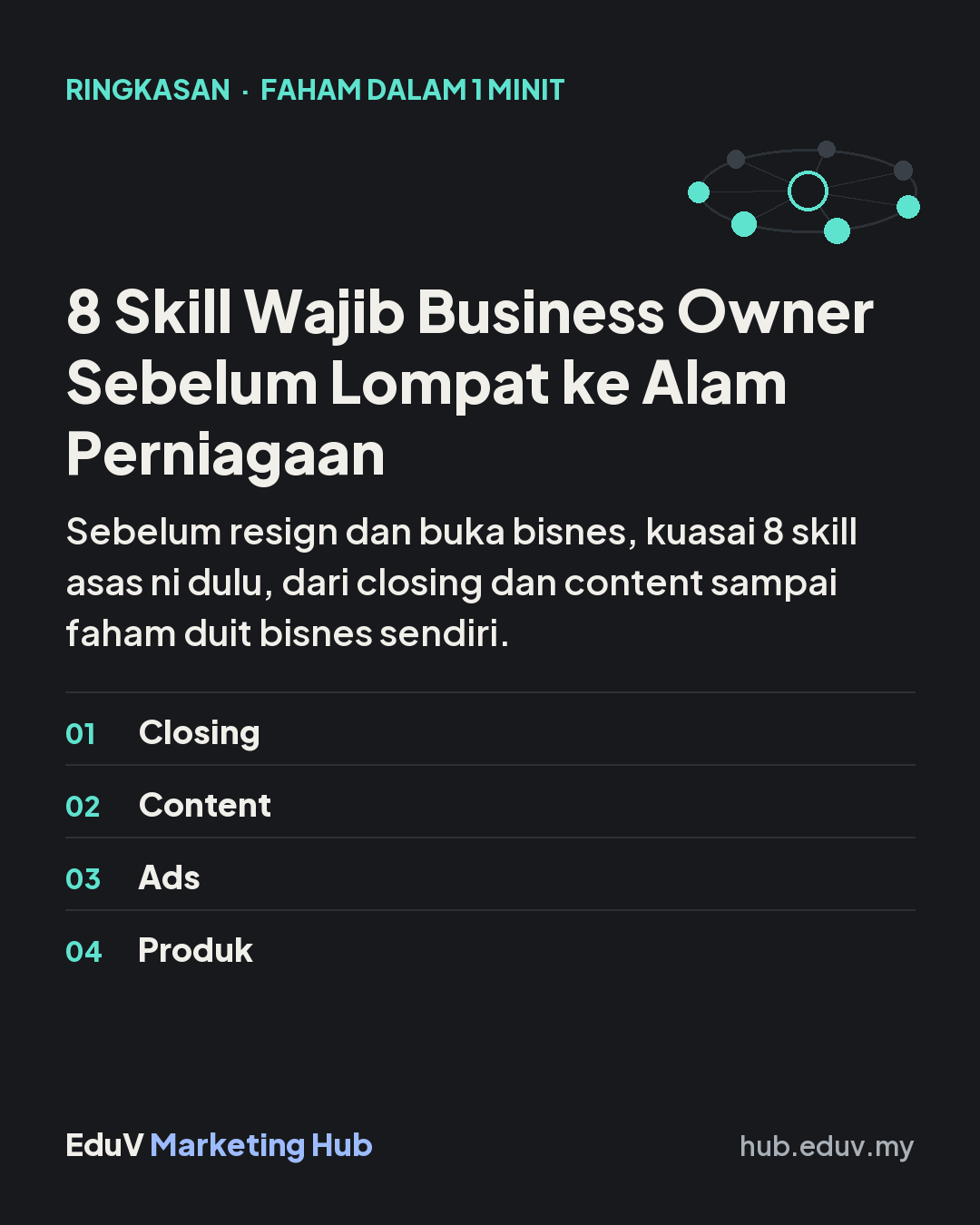 8 Skill Wajib Business Owner: ringkasan 1 minit